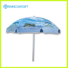 Brand Tarpaulin Vinyl PVC Fabric Promotional Beach Parasol Beach Umbrella